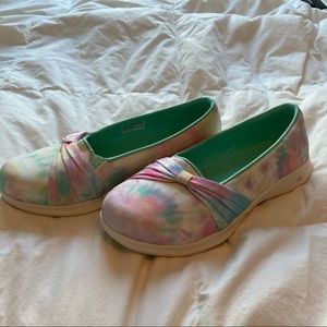 Skechers rainbow tie dye slip-ons